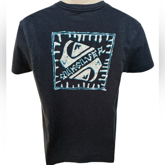 QUIKSILVER Surf Blue Logo Tee Shirt Men M Medium Regular Fit - Picture 1 of 5
